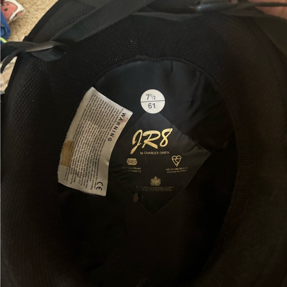 Black Charles Owen Riding Helmet - Picture 2 of 3